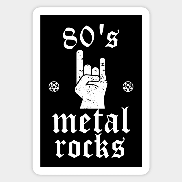 80's Metal Rocks Sticker by MCALTees